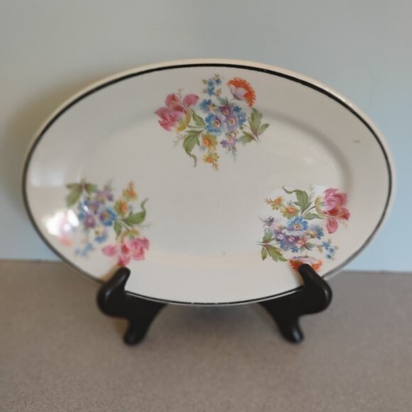 McNicol China Vintage Floral Small Platter 9" - Picture 1 of 4